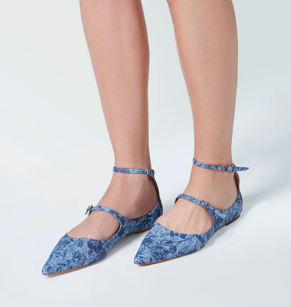 Sapatilha Jeans Floral - imagem 2