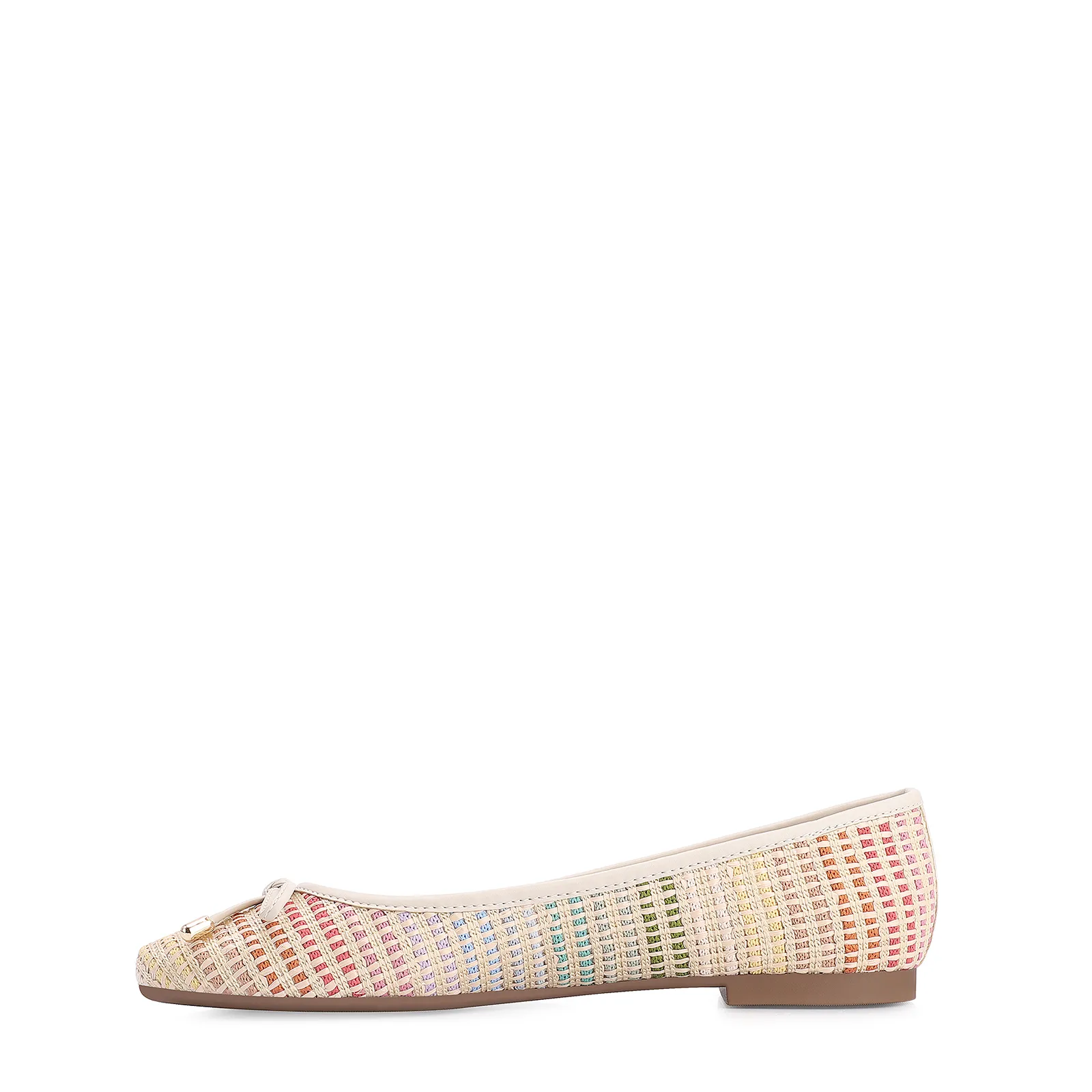 Sapatilha Laço Alt Off White/Ráfia Colorida