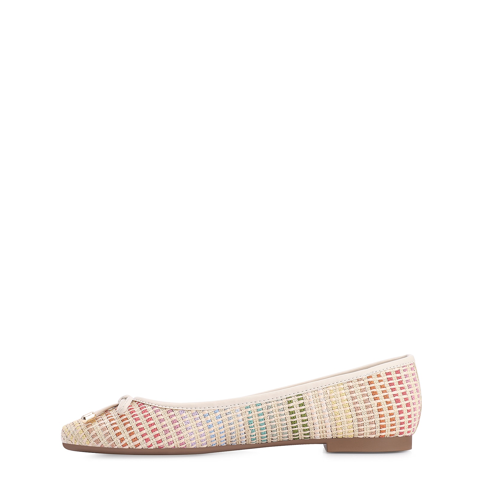 Sapatilha Laço Alt Off White/Ráfia Colorida