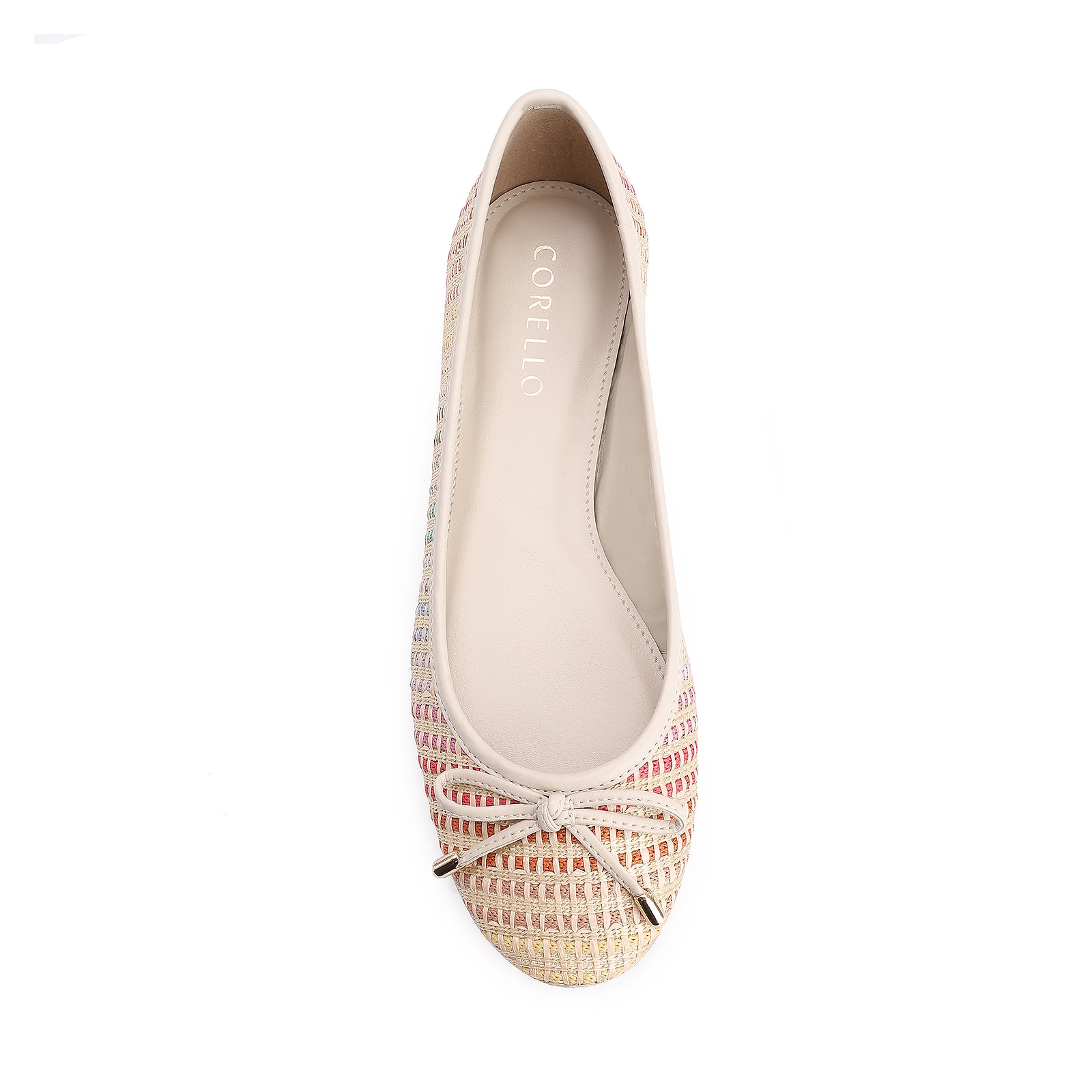 Sapatilha Laço Alt Off White/Ráfia Colorida