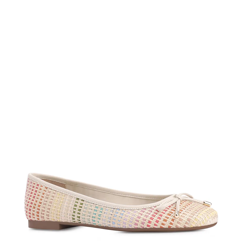Sapatilha Laço Alt Off White/Ráfia Colorida