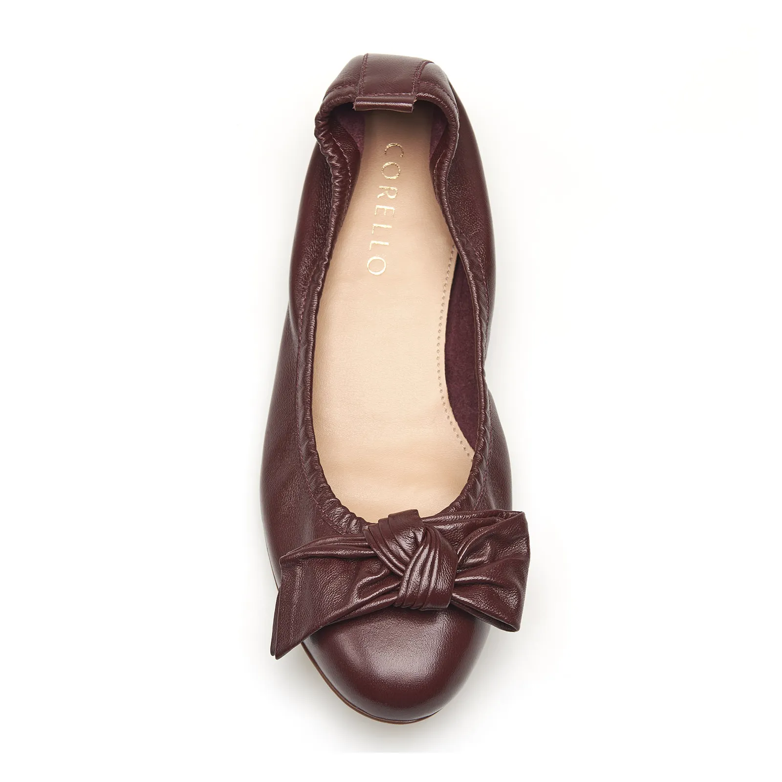 Sapatilha Laço Couro Marrom