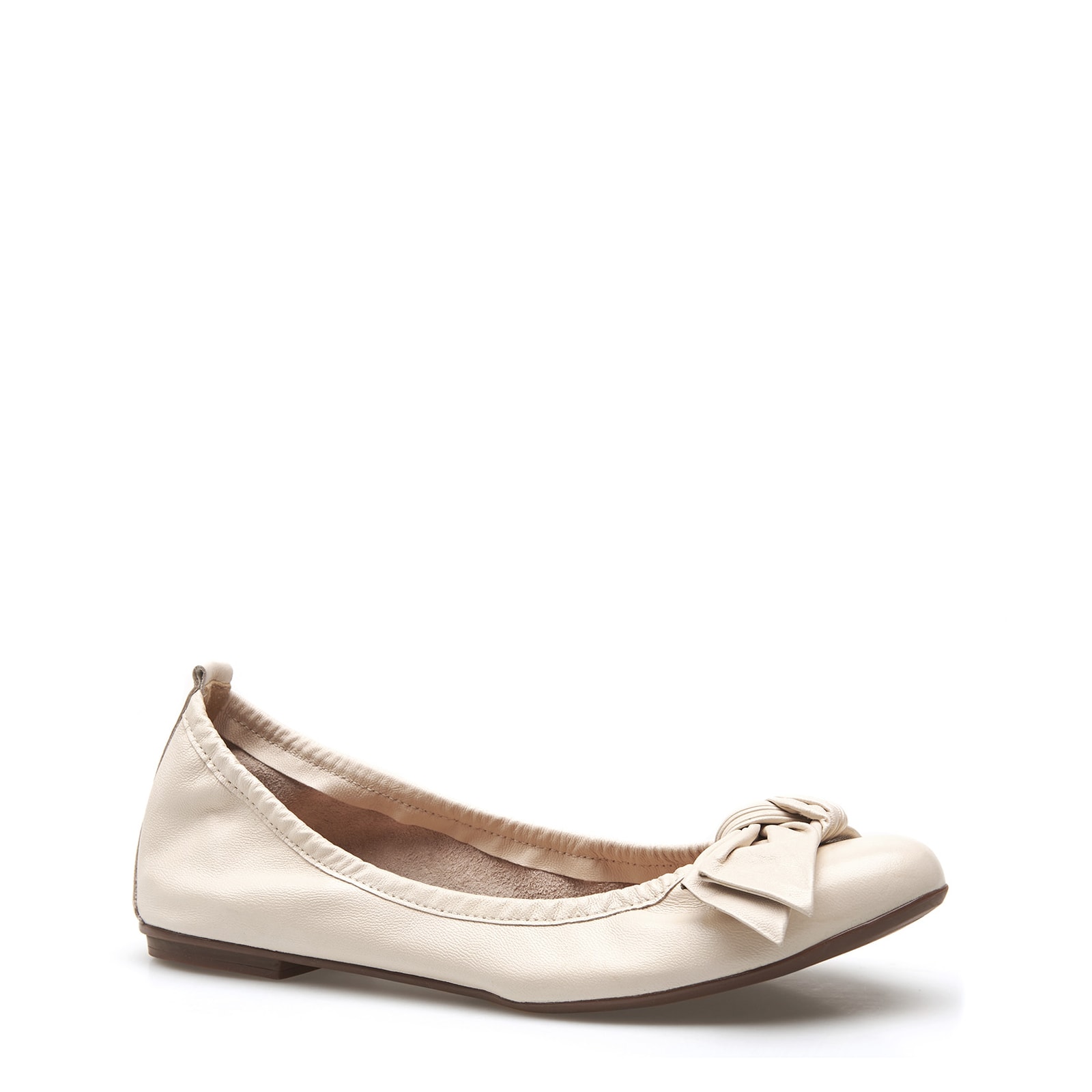 Sapatilha Laço Couro Off White