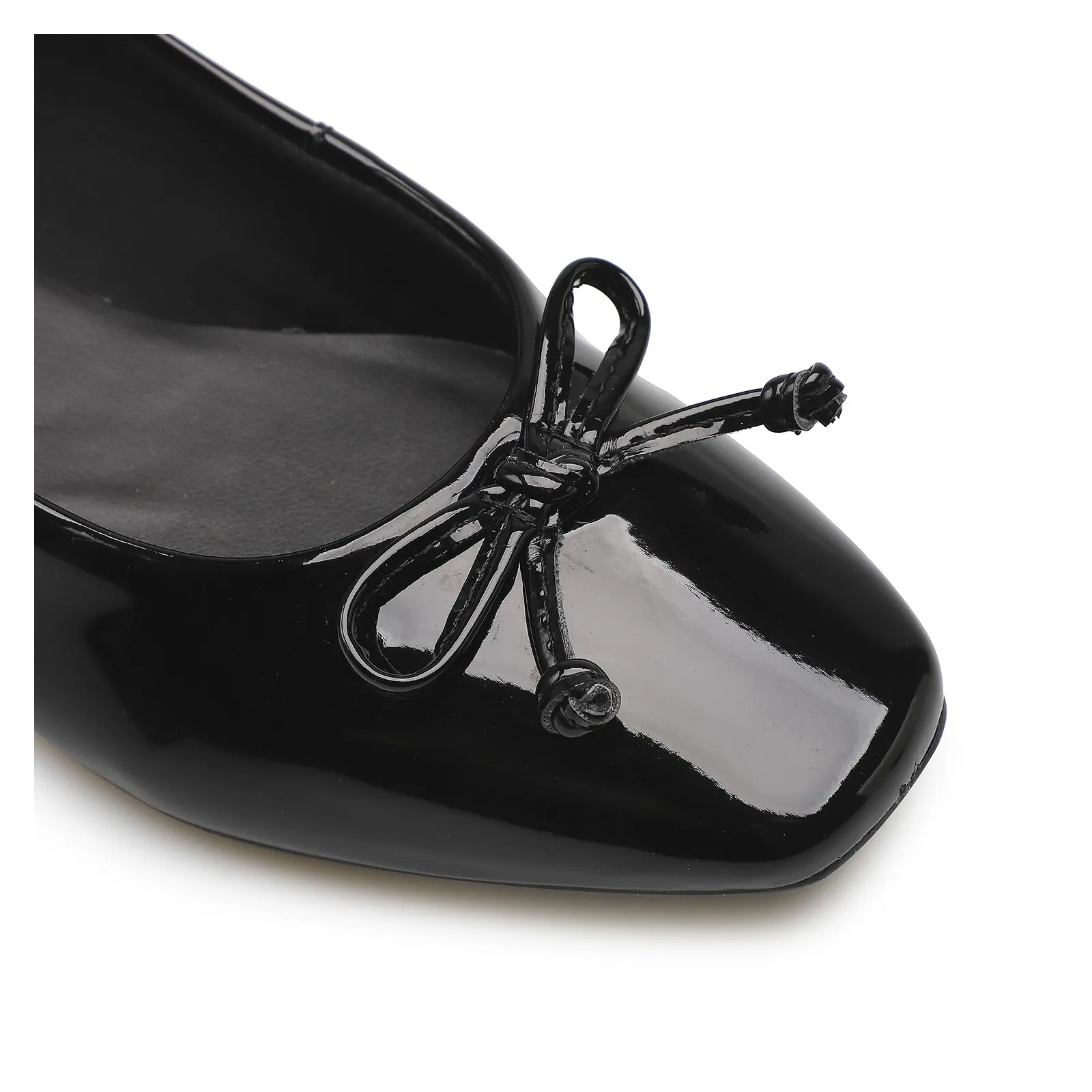Sapatilha Laço Verniz Preto