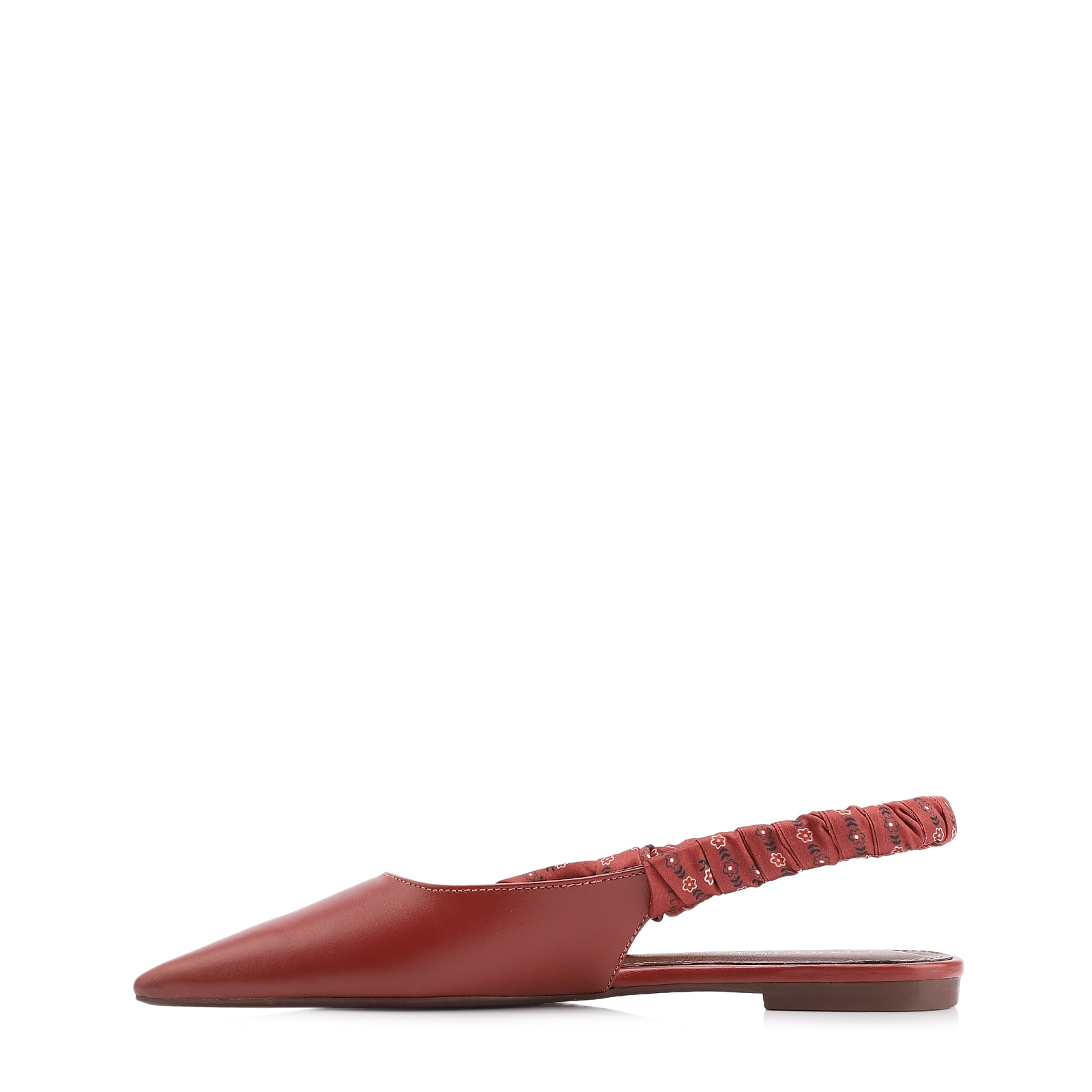 Sapatilha Lenço Couro Vermelho