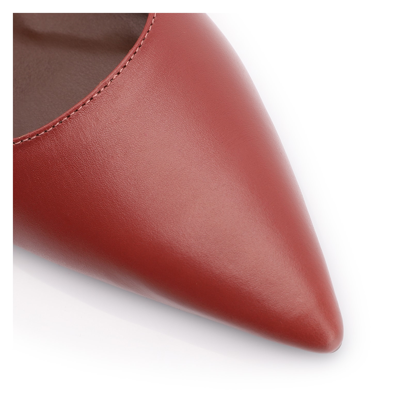 Sapatilha Lenço Couro Vermelho