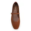 Sapatilha Marrom Claro Couro Nobuck Floater Perfuro Fivela - imagem 5