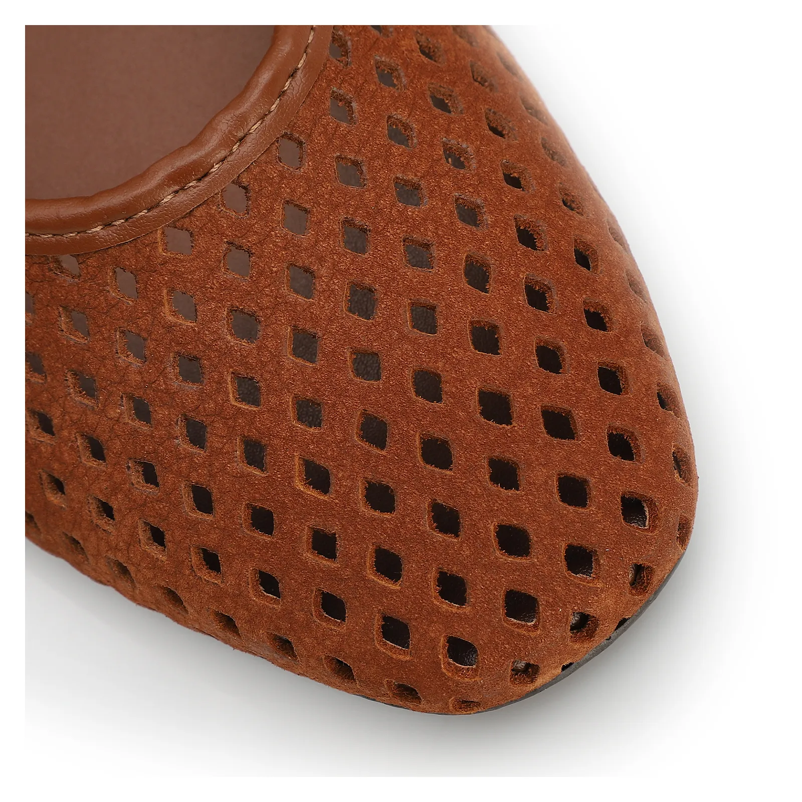 Sapatilha Marrom Claro Couro Nobuck Floater Perfuro Fivela