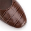 Sapatilha Marrom Couro Croco Fivela Dourada - imagem 6