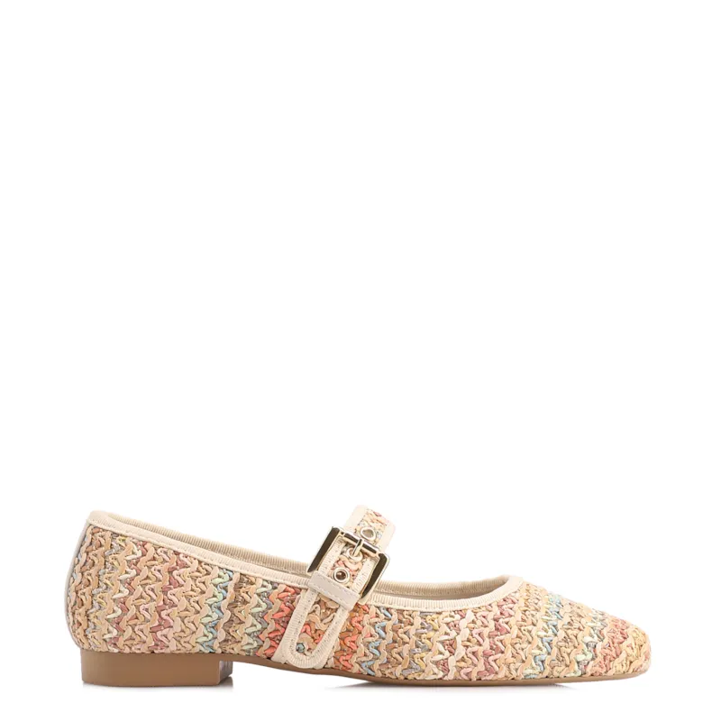 Sapatilha Off White Alt Acabamento Ráfia Multicolor - foto 3