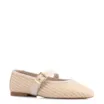 Sapatilha Off White Alt Ráfia Tramada Fivela Dourada - imagem 1