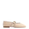 Sapatilha Off White Alt Ráfia Tramada Fivela Dourada - imagem 2