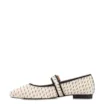 Sapatilha Off White Alt Rafia Tramado Fivela Bicolor - imagem 4
