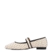 Sapatilha Off White Alt Rafia Tramado Fivela Bicolor - imagem 4