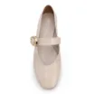 Sapatilha Off White Couro Croco Fivela Dourada - imagem 5