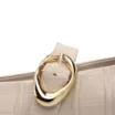 Sapatilha Off White Couro Croco Fivela Dourada - imagem 7