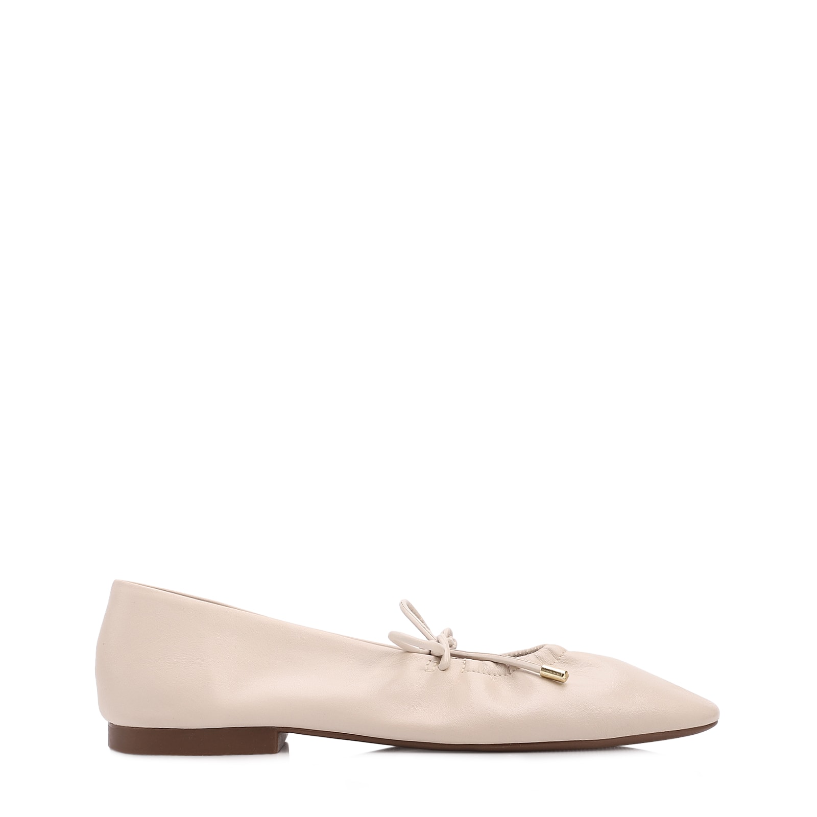 Sapatilha Off White Couro Elástico
