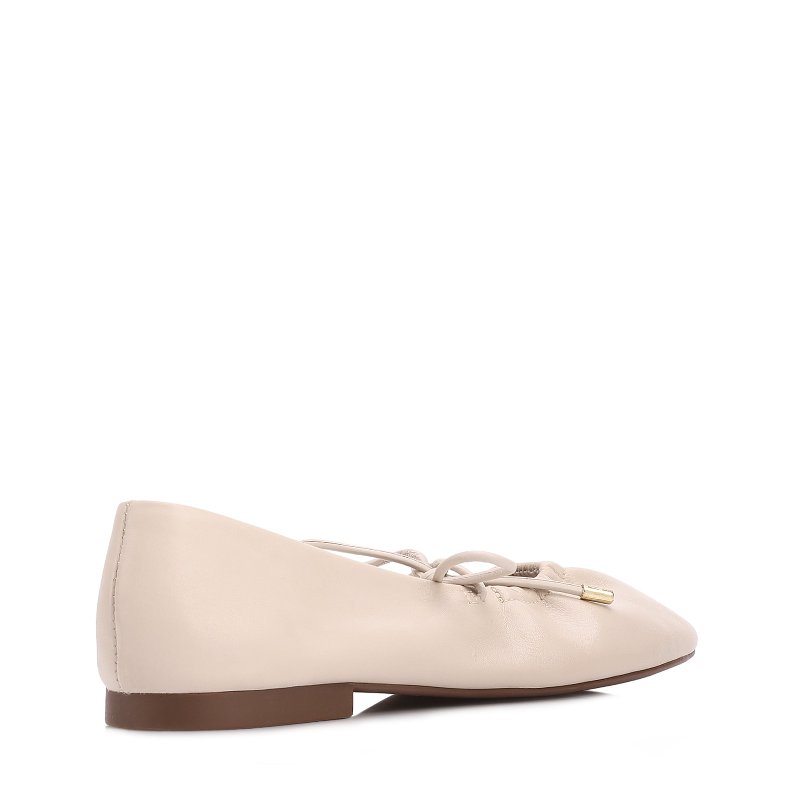 Sapatilha Off White Couro Elástico