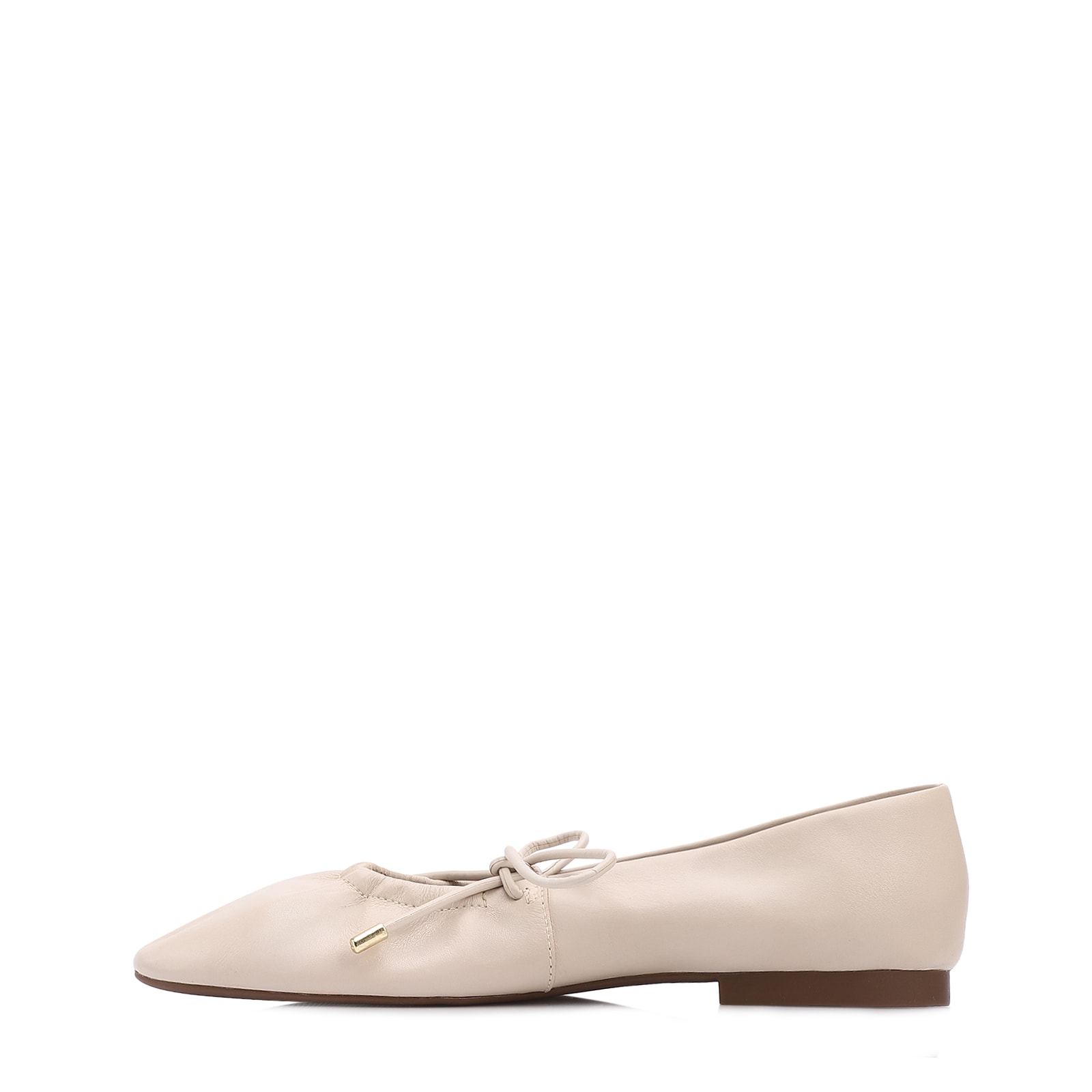 Sapatilha Off White Couro Elástico