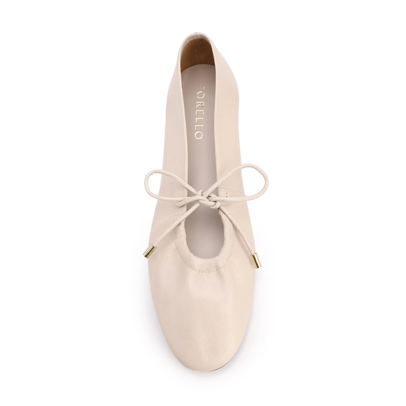 Sapatilha Off White Couro Elástico