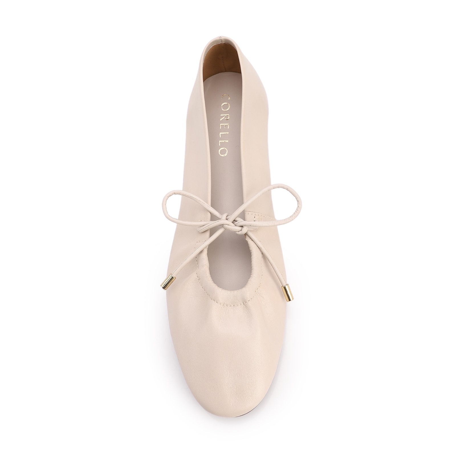 Sapatilha Off White Couro Elástico