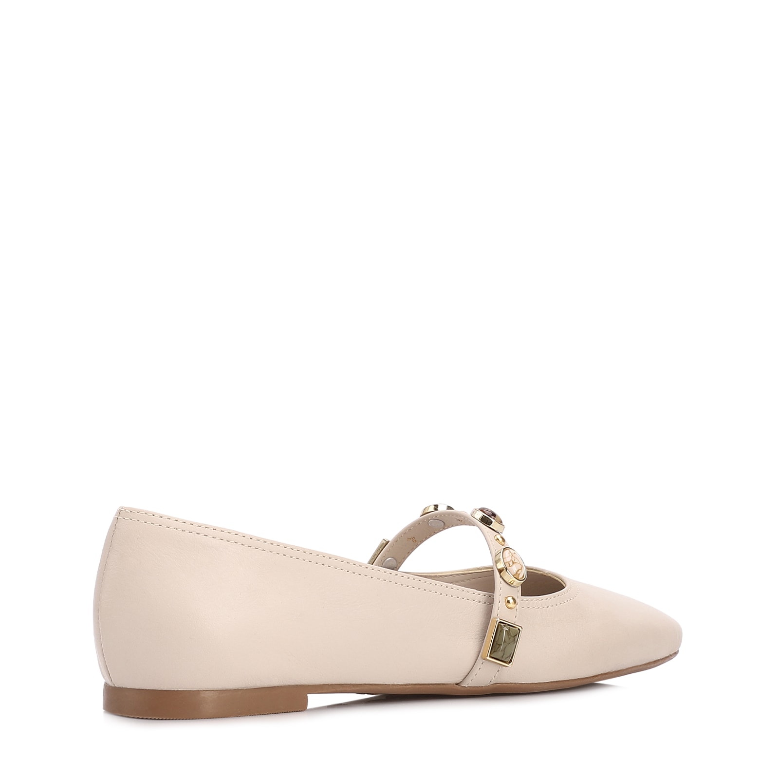Sapatilha Off White Couro Pedras