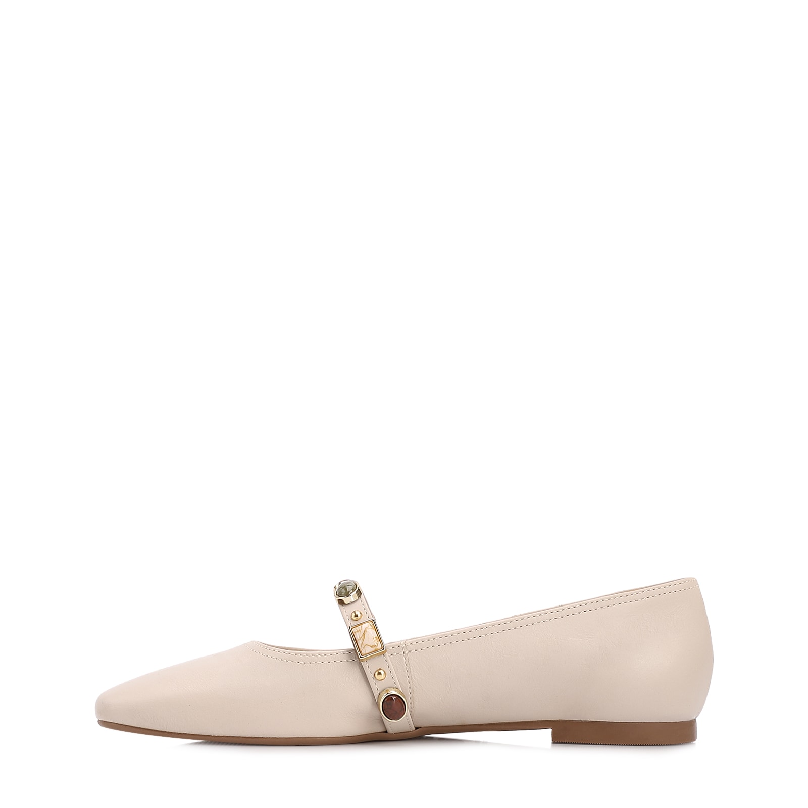 Sapatilha Off White Couro Pedras