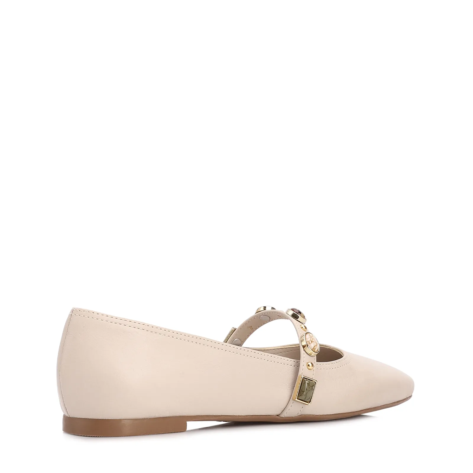 Sapatilha Off White Couro Pedras