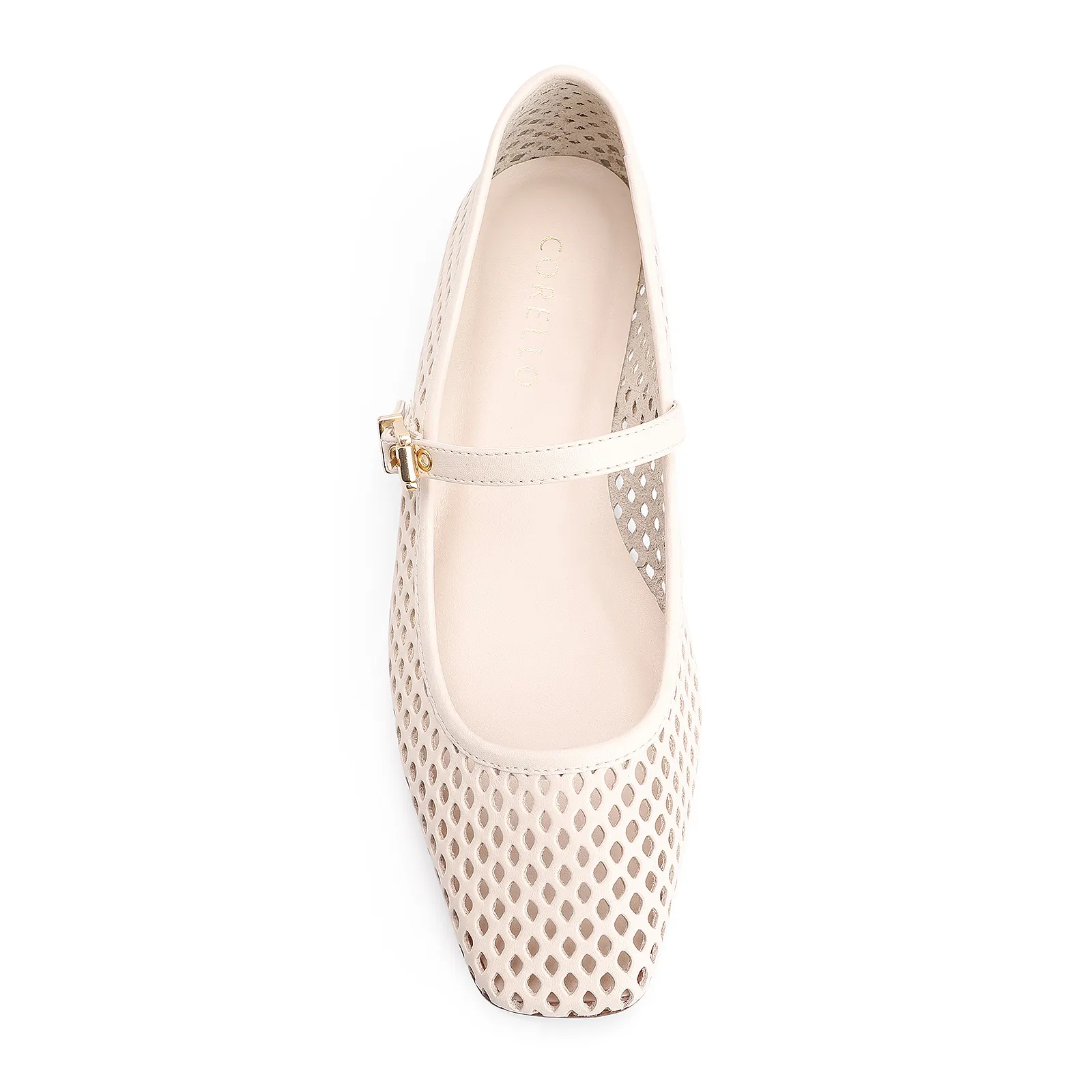 Sapatilha Off White Couro Tira Perfuro