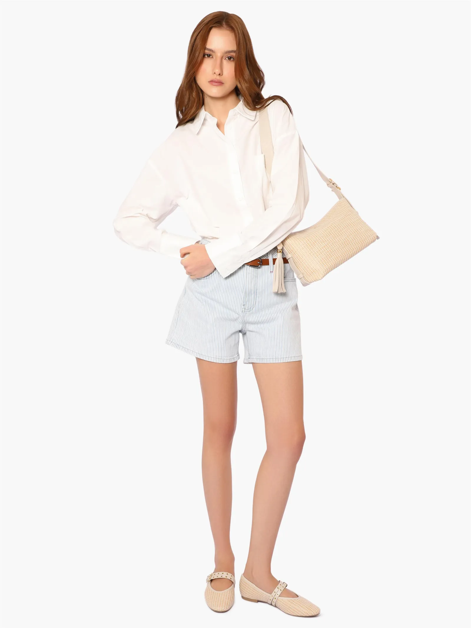Sapatilha Off White Ráfia/Alt Dupla Tira Fivela
