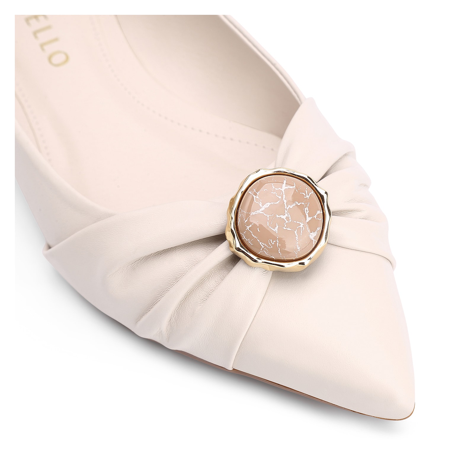 Sapatilha Pedra Couro Off White