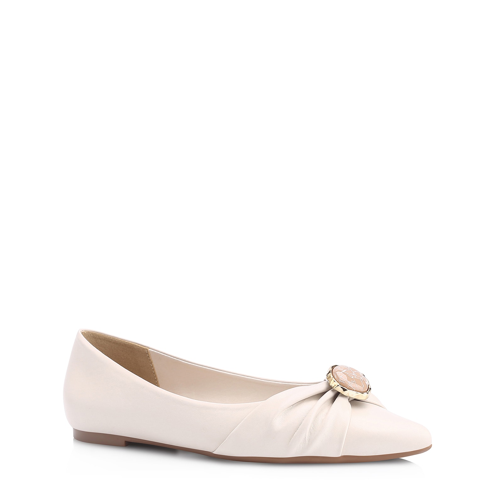 Sapatilha Pedra Couro Off White