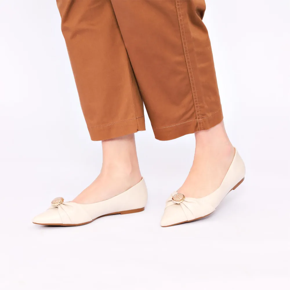 Sapatilha Pedra Couro Off White - imagem 2