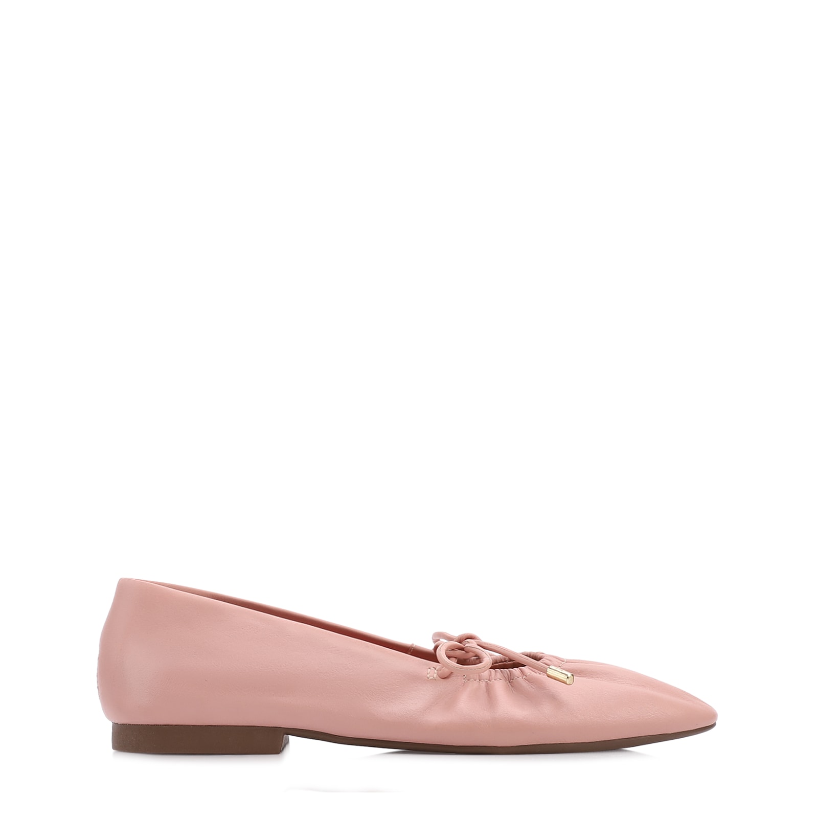 Sapatilha Rosa Couro Elástico