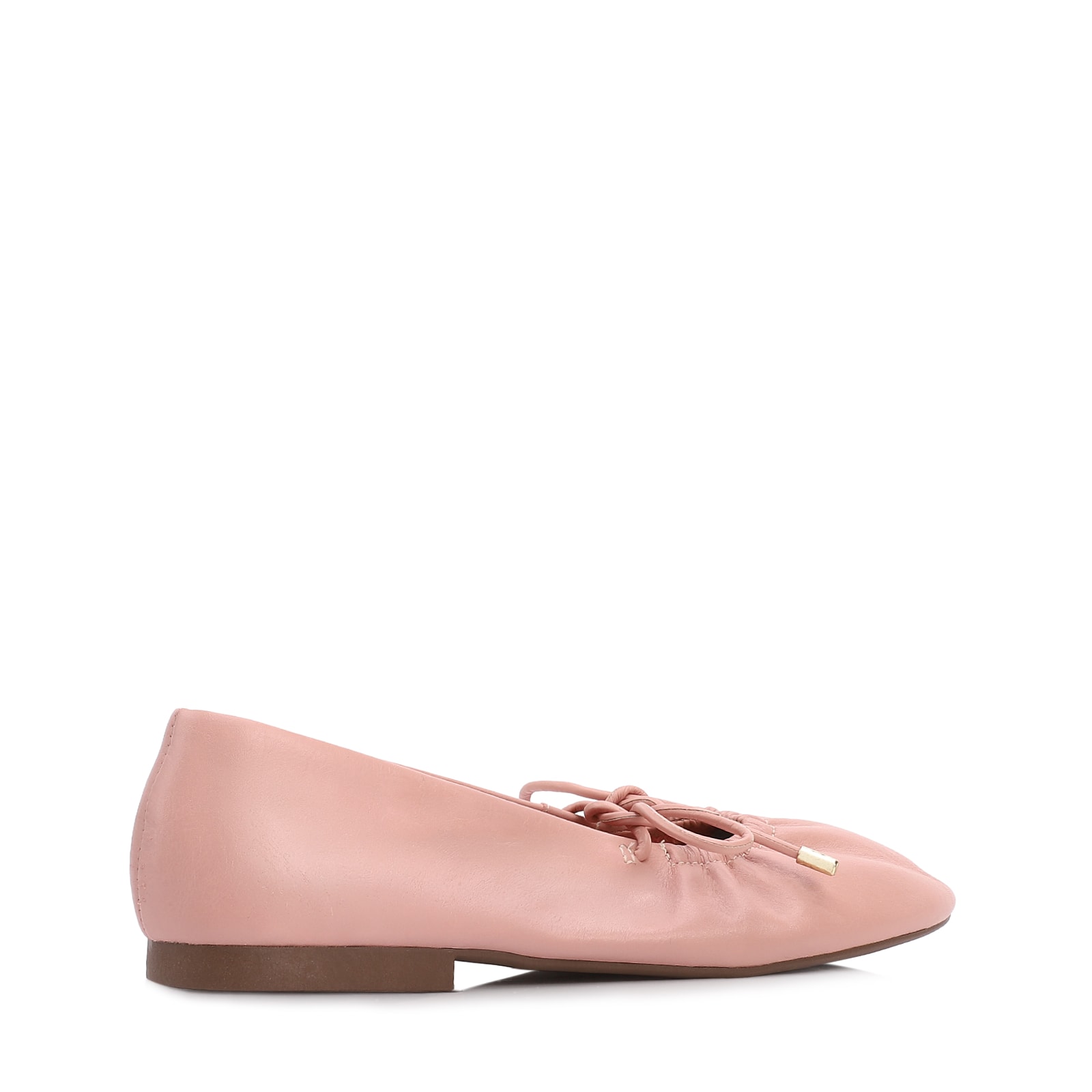 Sapatilha Rosa Couro Elástico