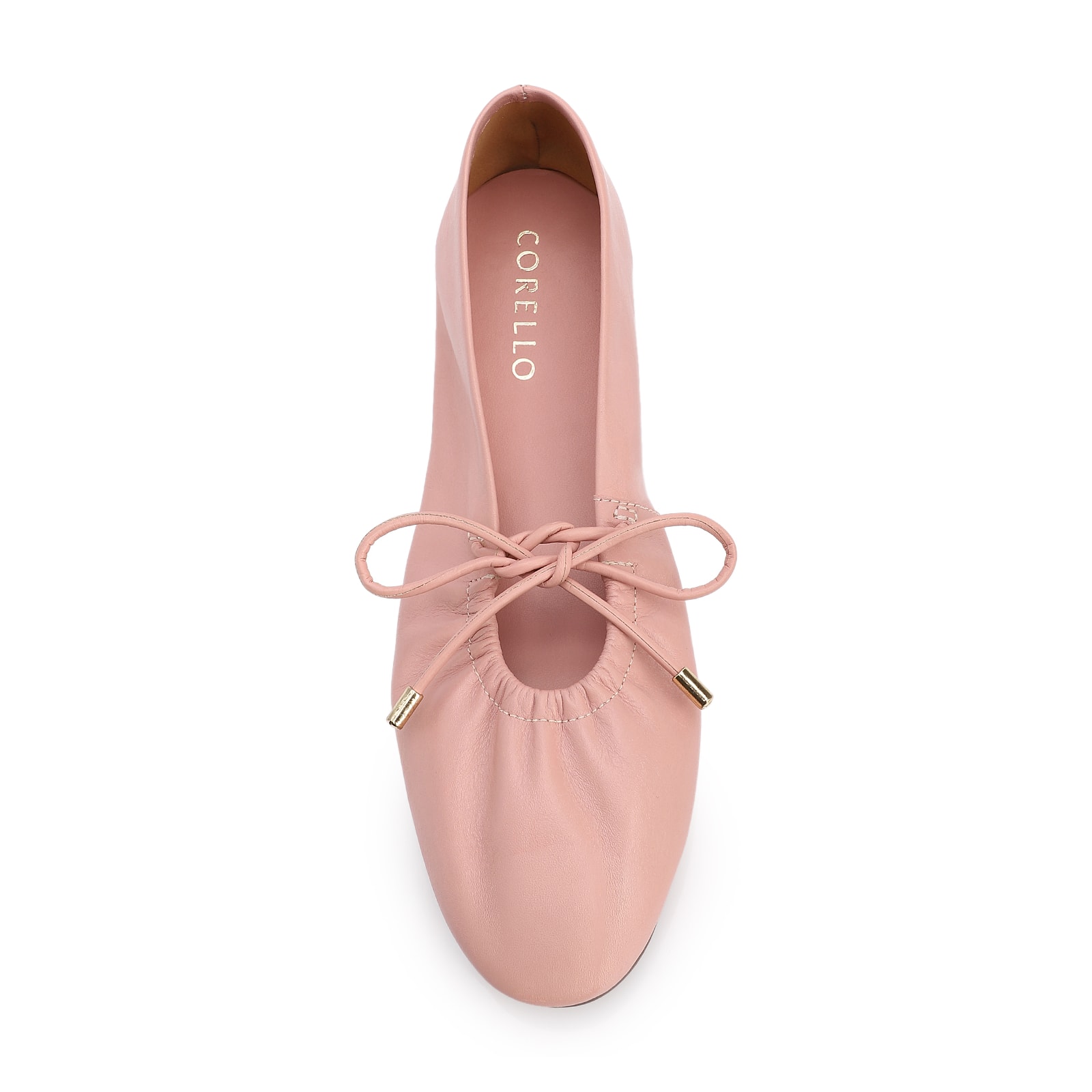 Sapatilha Rosa Couro Elástico