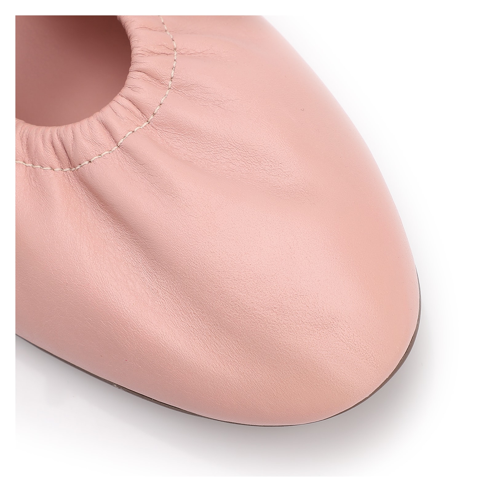 Sapatilha Rosa Couro Elástico