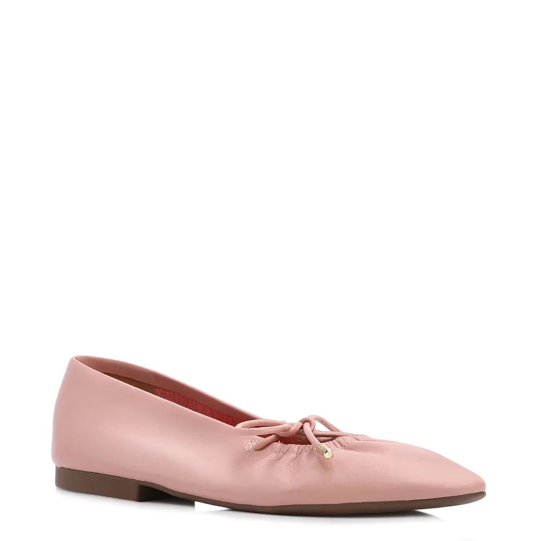 Sapatilha Rosa Couro Elástico