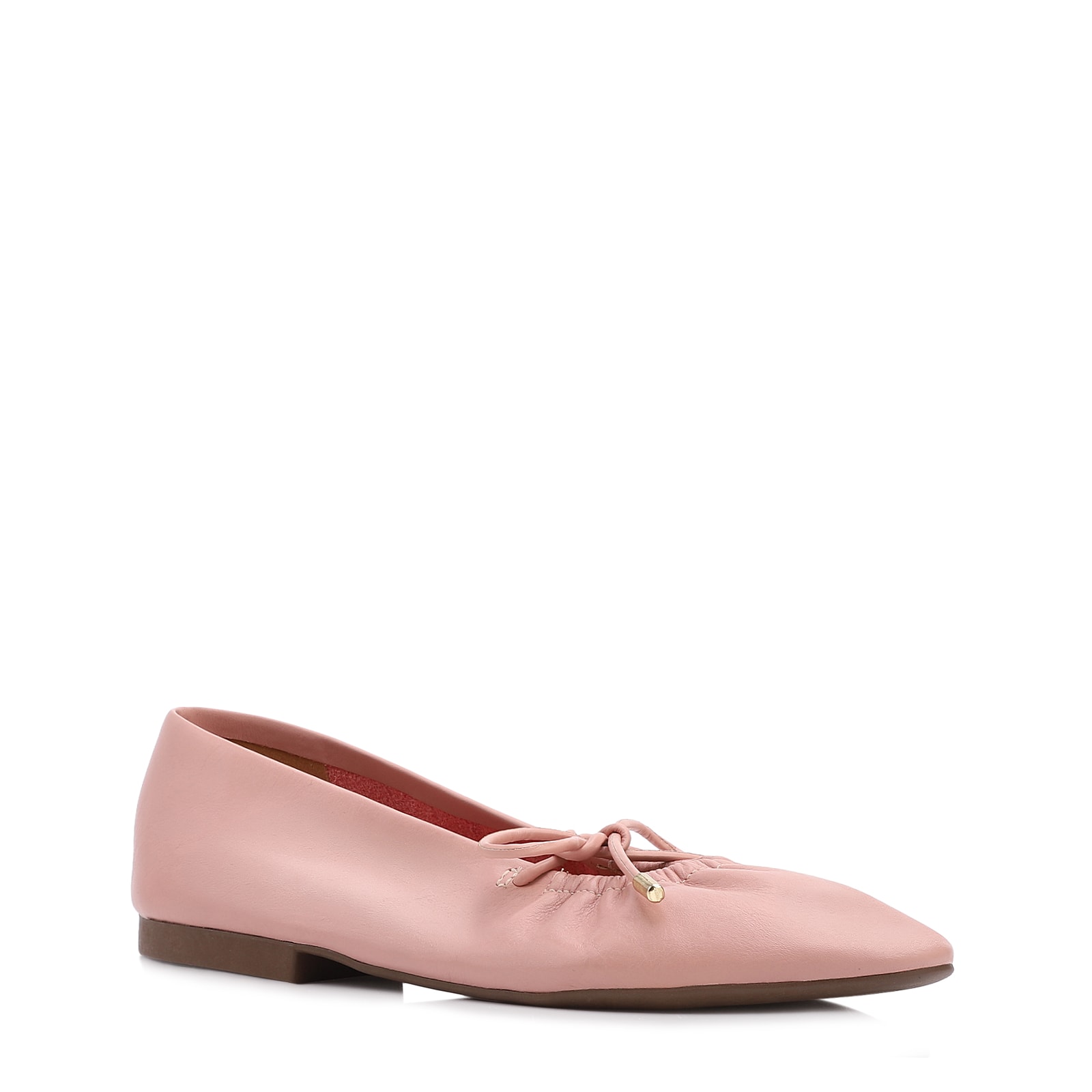 Sapatilha Rosa Couro Elástico
