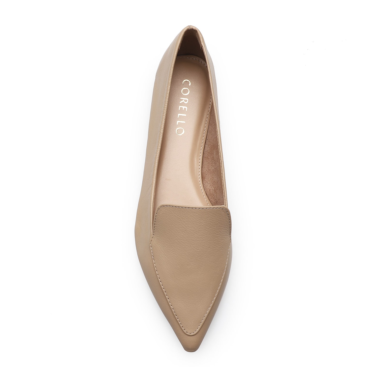 Sapatilha Slipper Couro Bege