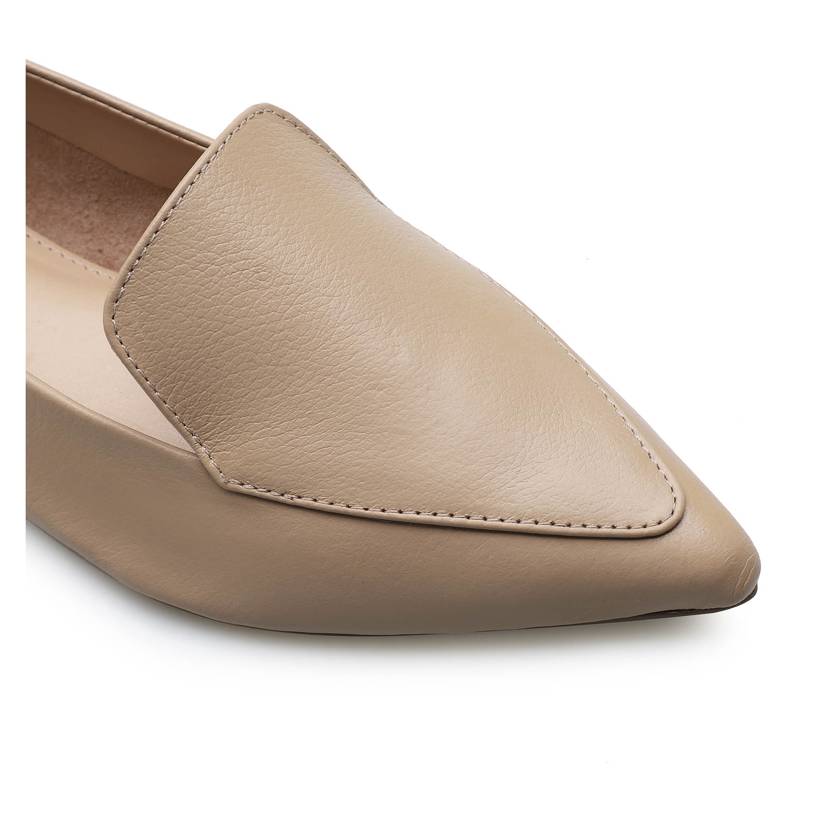 Sapatilha Slipper Couro Bege
