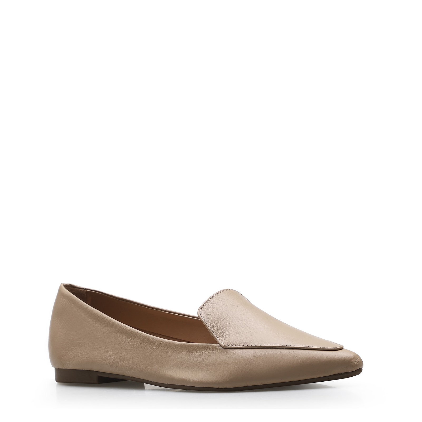 Sapatilha Slipper Couro Bege