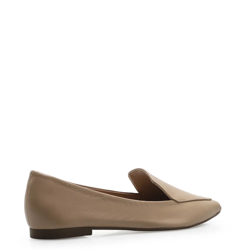Sapatilha Slipper Couro Bege - imagem 3