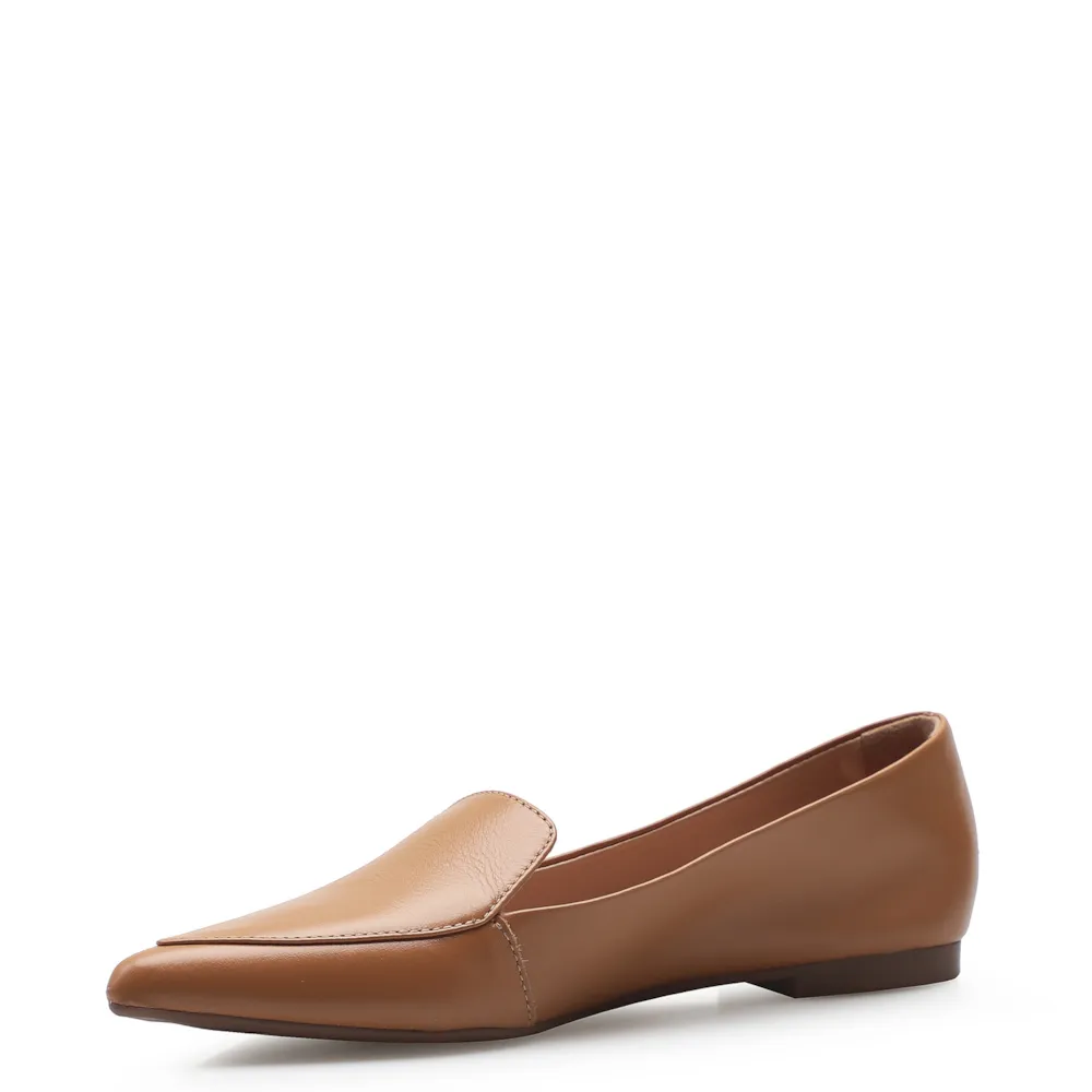 Sapatilha Slipper Couro Caramelo - imagem 4