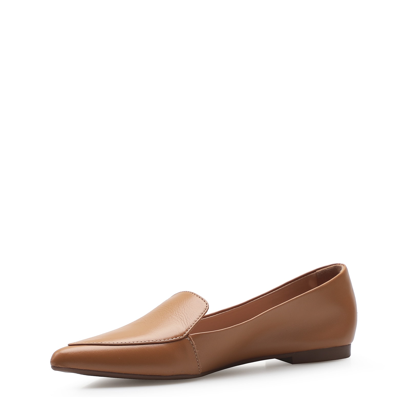 Sapatilha Slipper Couro Caramelo