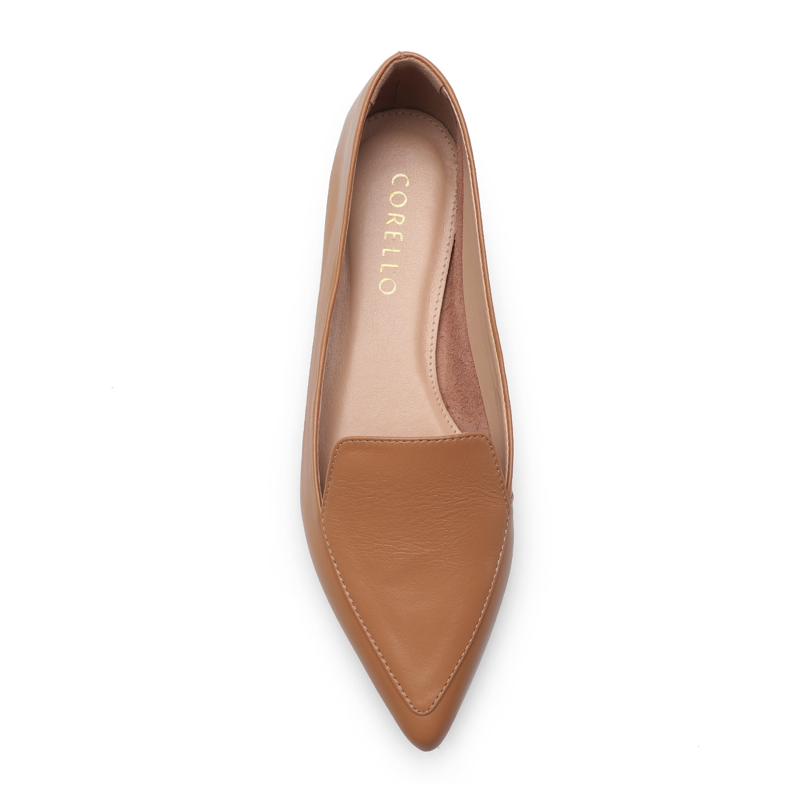 Sapatilha Slipper Couro Caramelo