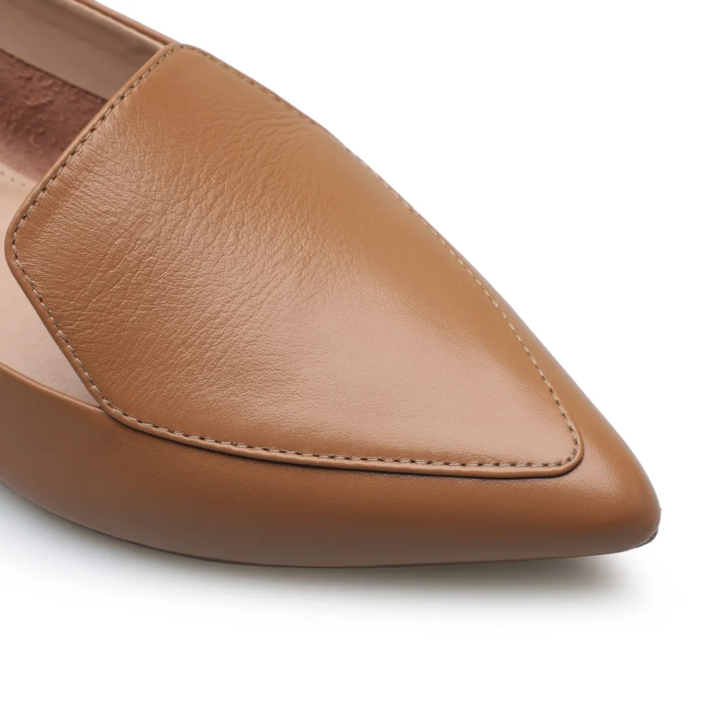 Sapatilha Slipper Couro Caramelo - imagem 6