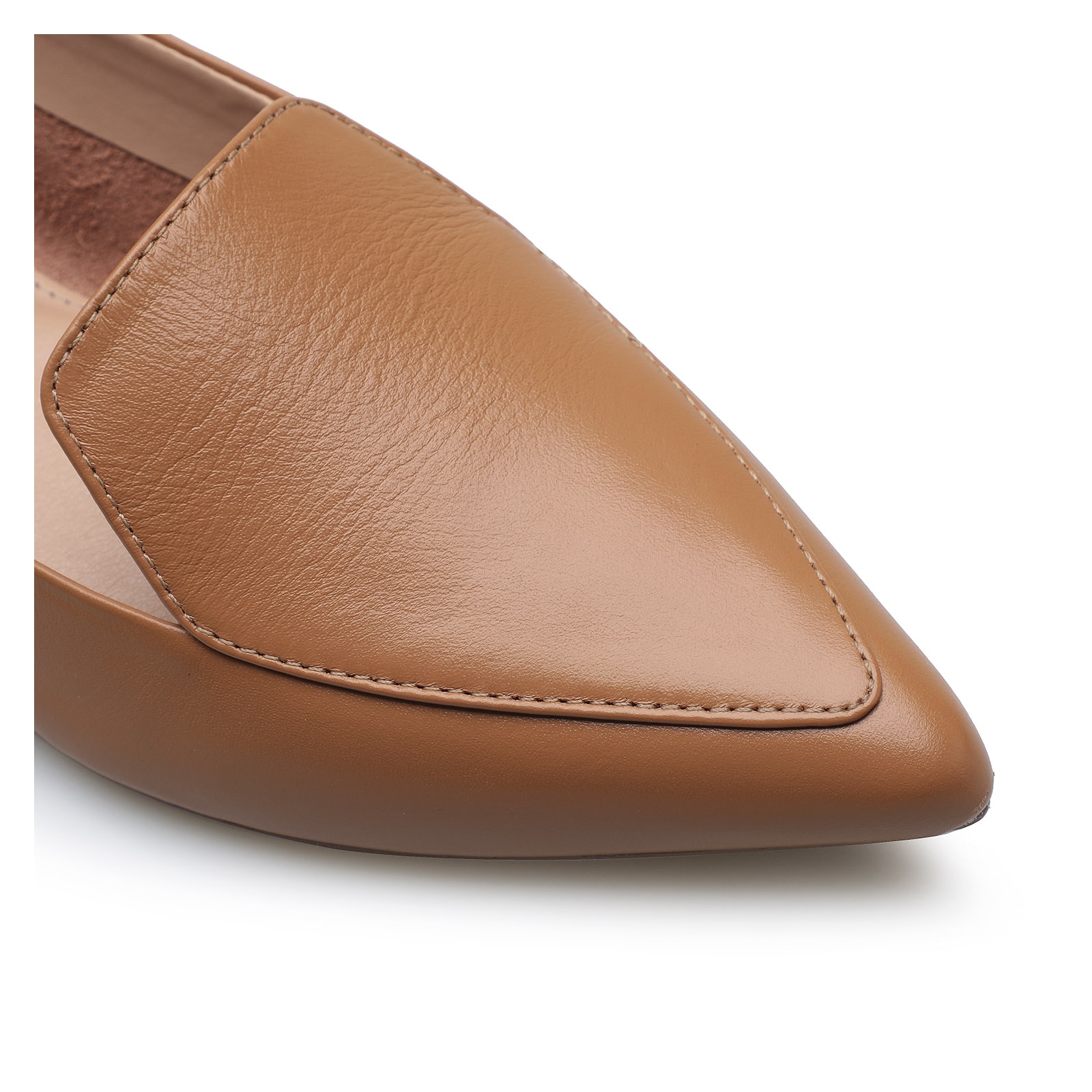Sapatilha Slipper Couro Caramelo