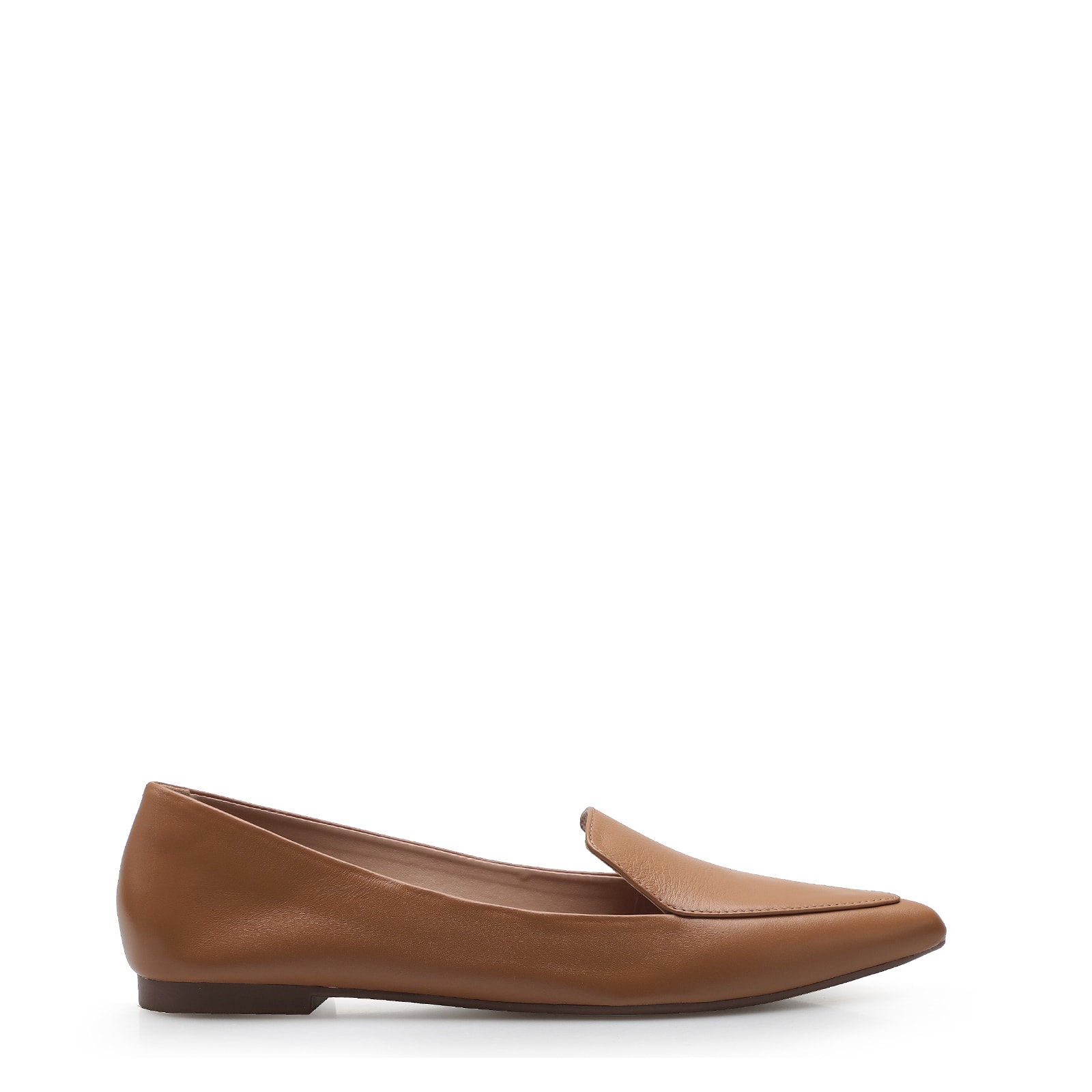 Sapatilha Slipper Couro Caramelo