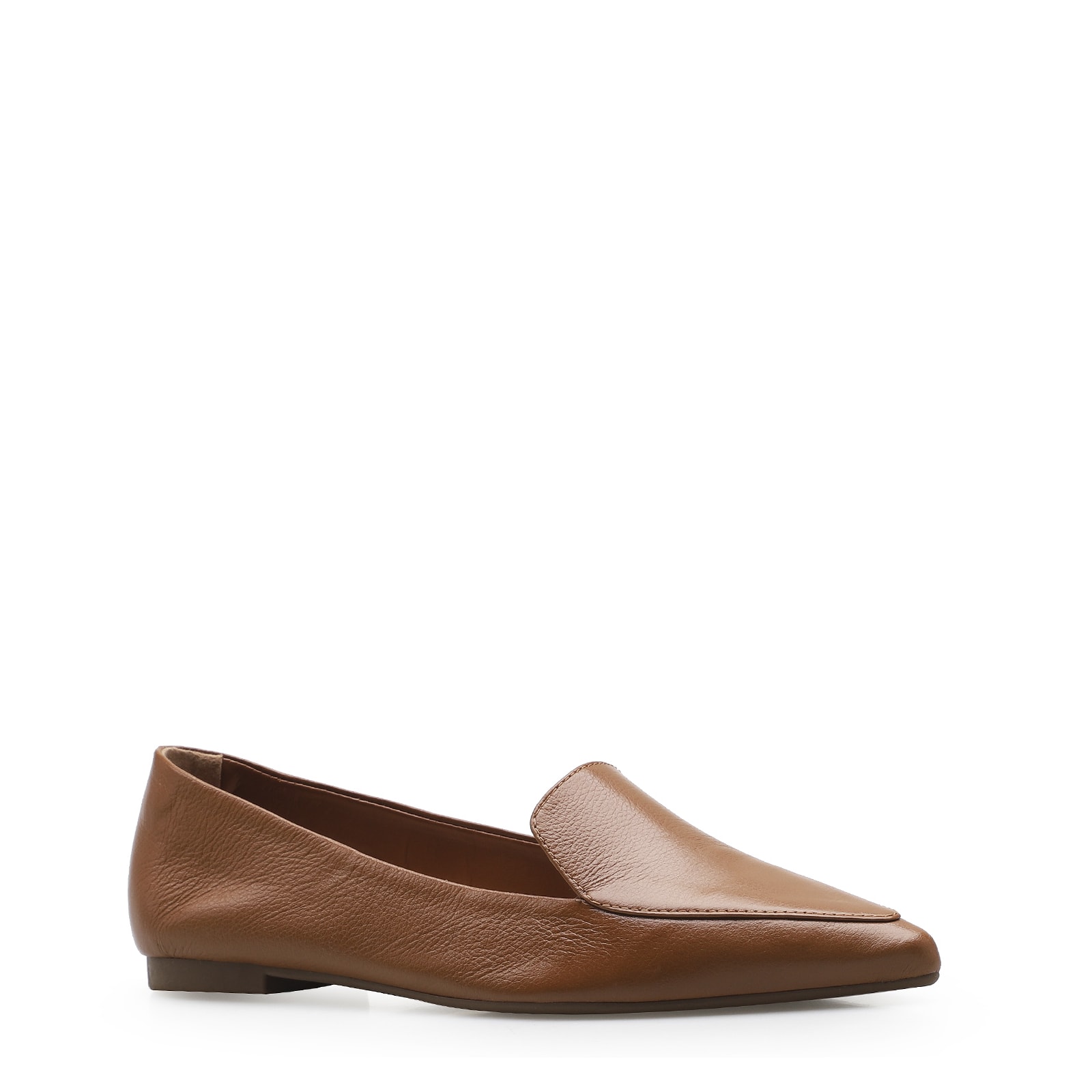 Sapatilha Slipper Couro Marrom